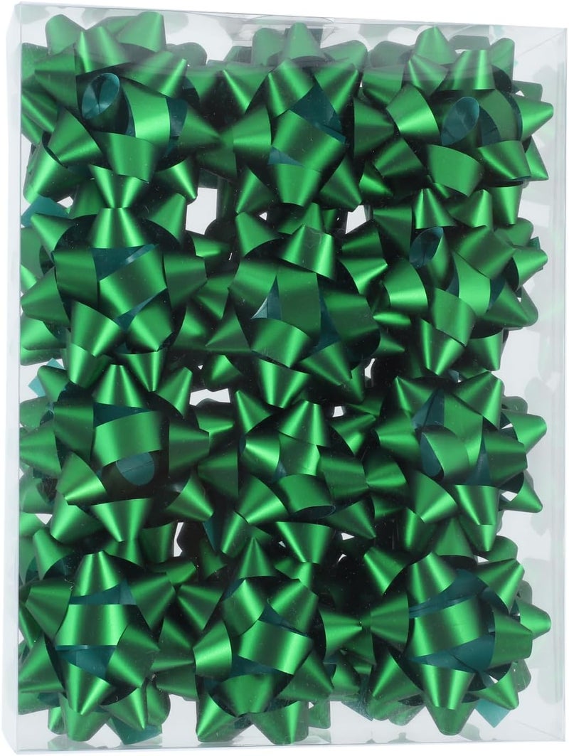 DYSHIPEN 24 Large Gift Bows,3.5 inches, Bows for Gift Wrapping and Presents,Christmas Bows,for Parties, Birthdays, Weddings or Other Holidays. (Green) - Image 2
